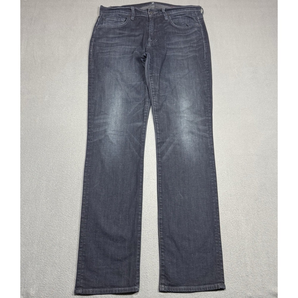 7 For All Mankind The Straight Jeans Mens 30 (33x34) Midrise Indigo Denim USA